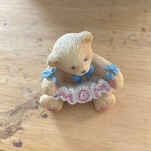 Cherished teddies Adorable Cream Teddy Bear Toy with Blue Accents
